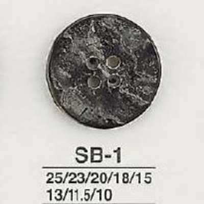 SB1 Black Mother-of-pearl Shell 4-hole Button