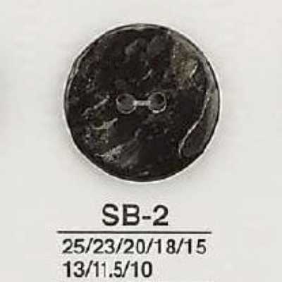 SB2 Black Mother-of-pearl Shell 2-hole Button