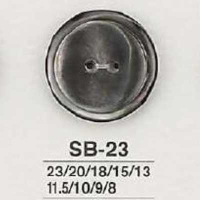 SB23 Black Mother-of-pearl Shell 2-hole Button