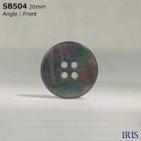 SB504 Mother Of Pearl Shell Shell Button With 4 Holes On The Front IRIS Sub Photo