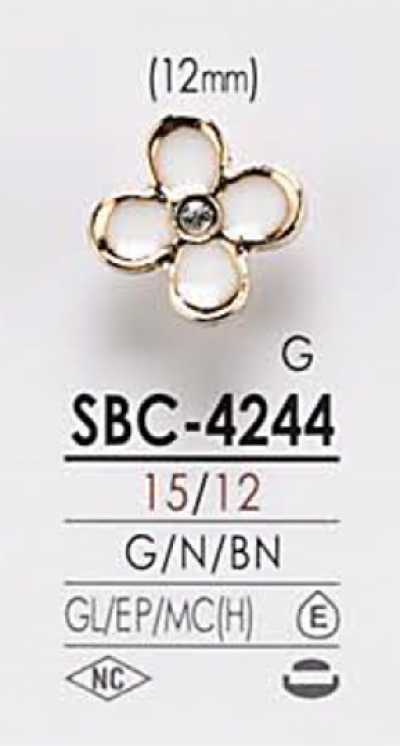 SBC4244 Metal Button With Flower Motif For Dyeing