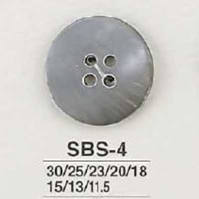 SBS4 Black Mother-of-pearl Shell 4-hole Button