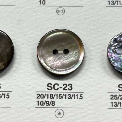 SC23 Natural Shell, 2-hole Glossy Button