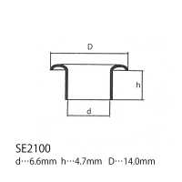 SE2100 Eyelet Washer 14mm X 6.6mm * Needle Detector Compatible[Press Fastener/ Eyelet Washer] Morito Sub Photo