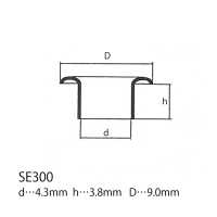 SE300 Eyelet Washer 9mm X 4.3mm * Needle Detector Compatible[Press Fastener/ Eyelet Washer] Morito Sub Photo