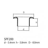 SPF200 Flat Eyelet Washer 8mm X 4.2mm[Press Fastener/ Eyelet Washer] Morito Sub Photo