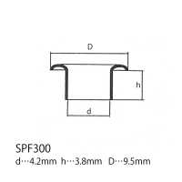 SPF300 Flat Eyelet Washer 9.5mm X 5mm[Press Fastener/ Eyelet Washer] Morito Sub Photo