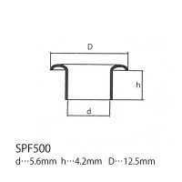 SPF500 Flat Eyelet Washer 12.5mm X 6.5mm[Press Fastener/ Eyelet Washer] Morito Sub Photo
