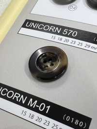 UNICORN570 [Buffalo Style] 4-hole Button With Border And Gloss NITTO Button Sub Photo