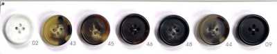 UNICORN572 [Buffalo Horn Style] 4-Hole Button With Rim