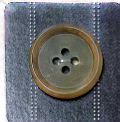 Nut-Look 4-Hole Button With Rim, Matte