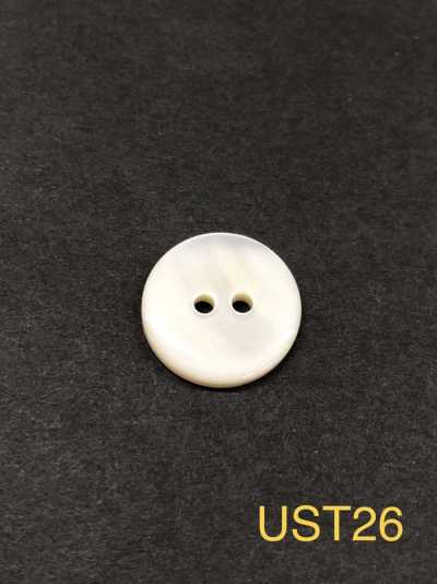 UST26 Natural Material, Dyed, Made Of Takase Shell, 2-hole Front, Glossy Button
