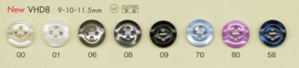 VHD8 DAIYA BUTTONS Impact-Resistant HYPER DURABLE Series Shell-Style Polyester Button