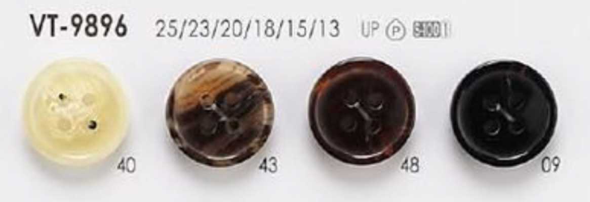 VT9896 Buffalo Horn Style 4-Hole Polyester Button