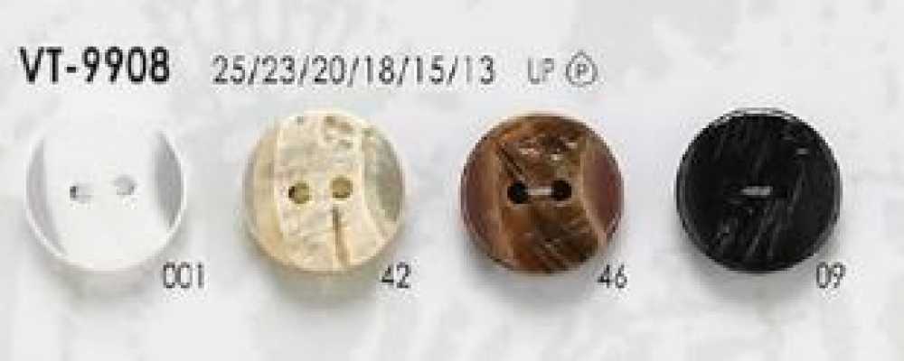 VT9908 Two-tone 2-hole Polyester Button