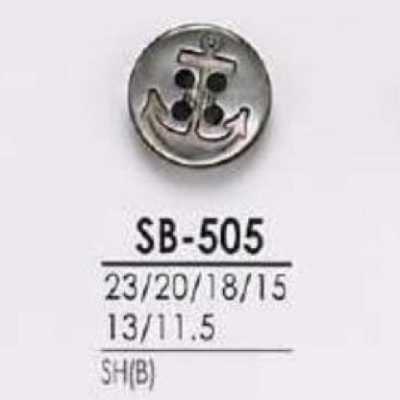 SB505 Black Mother-of-pearl Shell 4-hole Button