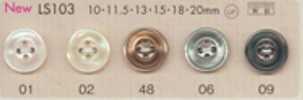LS103 4-hole Plastic Button