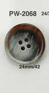 PW2068 Flat Imitation Buffalo Horn Button