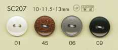 SC207 DAIYA BUTTONS Shock-Resistant HYPER DURABLE Series Shell-Style Polyester Buttons