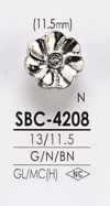 SBC4208 Flower Motif Metal Button