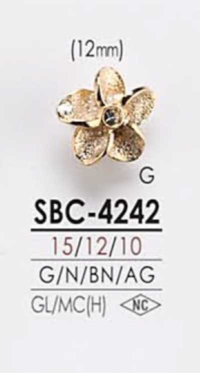 SBC4242 Flower Motif Metal Button