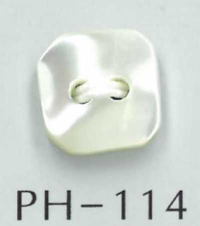PH114 2-hole Square Shell Button