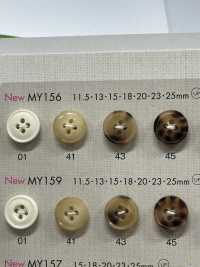 MY156 Buffalo-style 4-hole Polyester Buttons DAIYA BUTTON Sub Photo