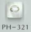 PH321 2-hole Square Grooved Shell Button
