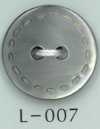 L-007 2-hole Stitch Style Engraved Shell Button