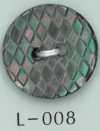 L-008 2-hole Diamond-engraved Shell Button
