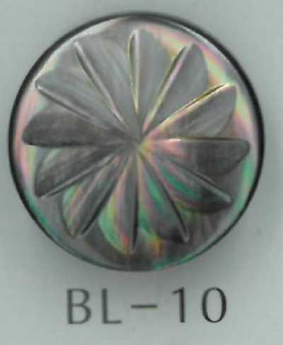 BL-10 Flower-patterned Metal Shank Shell Button