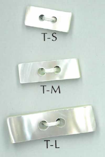 T 2-Hole Rectangular Shell Button