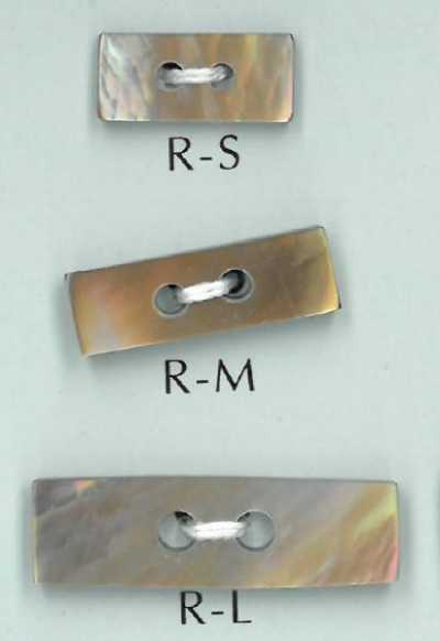 R 2-hole Rectangular Shell Button
