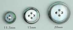 WB17 4-hole 17mm Black Lip Rim Shell Button