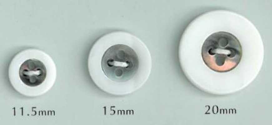 WB138 4-hole Freshwater Shell Button With Rim