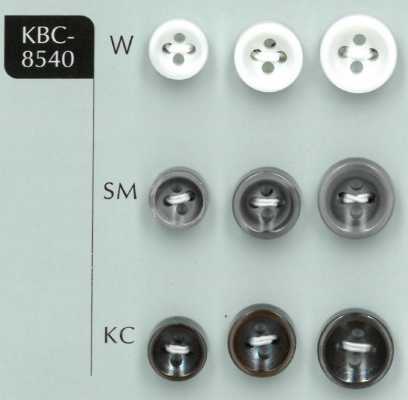 KBC-8540 4-hole 4mm Thick Dimpled Shell Button
