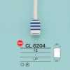 CL6204 Square Cord End (Horizontal Stripe)