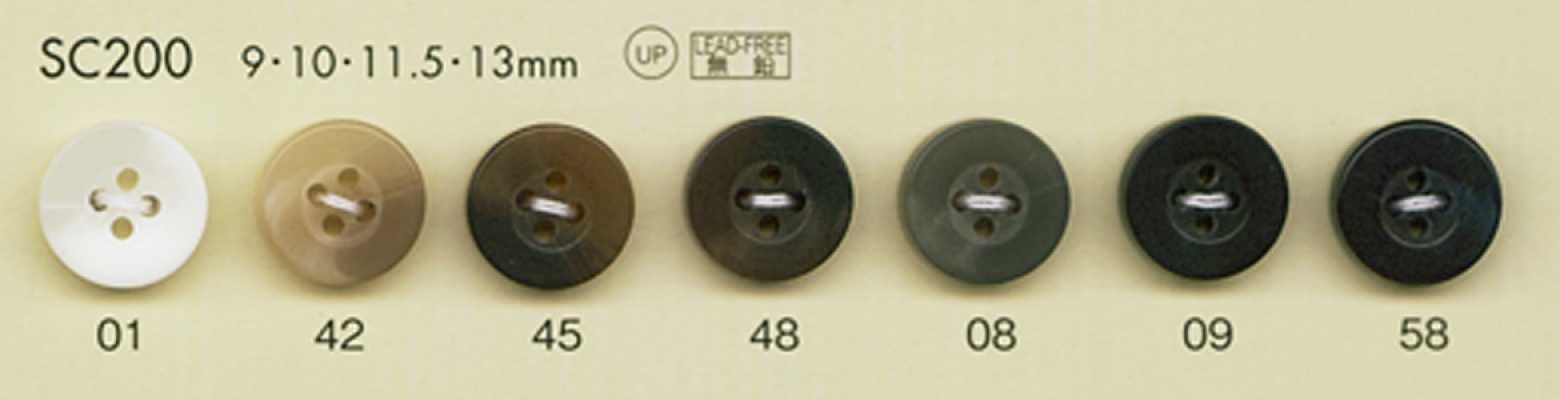 DAIYA BUTTONS Impact-resistant HYPER DURABLE Series Buffalo-horn-look Polyester Buttons