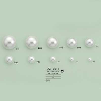 AZP6011 Pearl-like Beads (Half-round)