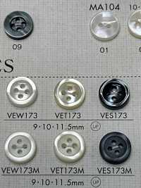 VES173 DAIYA BUTTONS Shell-like Polyester Button DAIYA BUTTON Sub Photo