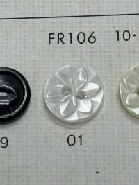 FR106 DAIYA BUTTONS Shell-like Polyester Button (Flower Pattern) DAIYA BUTTON Sub Photo