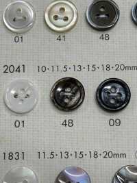 2041 DAIYA BUTTONS Shell-like Polyester Button DAIYA BUTTON Sub Photo