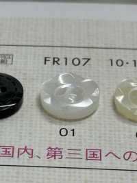 FR107 DAIYA BUTTONS Shell-like Polyester Button (Flower Pattern) DAIYA BUTTON Sub Photo