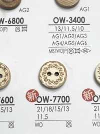 OW-7700 Flower Motif Wood Button IRIS Sub Photo