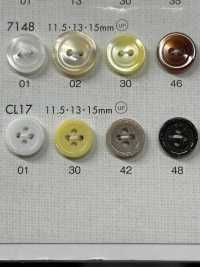 CL17 Lame 4-hole Plastic Buttons For Shirts And Blouses DAIYA BUTTON Sub Photo