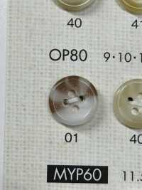 OP80 Colorful Buffalo-like 4-hole Polyester Button DAIYA BUTTON(DAIYA BUTTON) Sub Photo