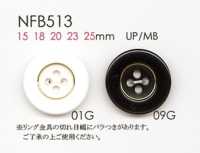 NFB513 Polyester Resin/brass Button DAIYA BUTTON Sub Photo