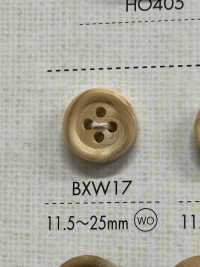 BXW17 Natural Material Wood 4-hole Button DAIYA BUTTON Sub Photo