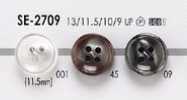 SE-2709 Simple Shell Like 4-hole Polyester Buttons For Shirts And Blouses