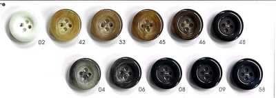 UNICORN777 [Buffalo Horn Style] 4-Hole Button With Rim